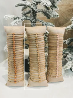 New Armband met beige letter | Goud DAMES Sieraden