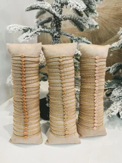 New Armband met roze letter | Goud DAMES Sieraden