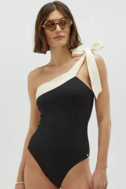 Best Badpak Azine | Black creme white | DAMES Zwemkleding|Zwemkleding