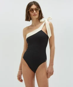 Best Badpak Azine | Black creme white | DAMES Zwemkleding|Zwemkleding