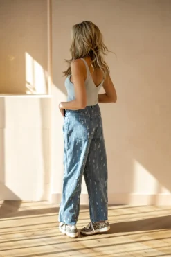 Best Balloon jeans Emma | Blue denim | DAMES Broeken