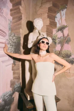 New Bandeautop Ivy | Light ecru | DAMES Co-ords|Tops