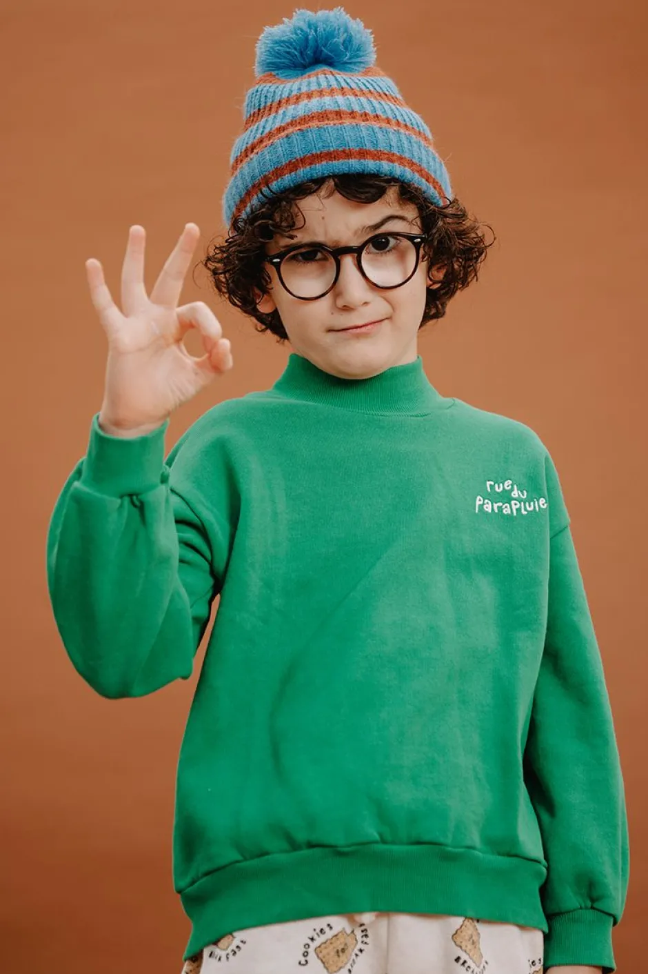 Outlet Beanie | Stripe brown | Sproet & Sprout Mutsen, Sjaals & Handschoenen