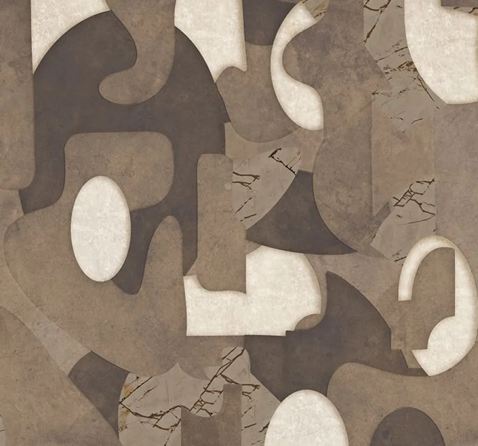 Outlet Behang Abstract Dreams | Donkerbruin Behang