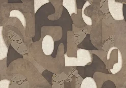 Outlet Behang Abstract Dreams | Donkerbruin Behang