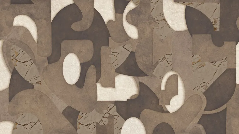 Outlet Behang Abstract Dreams | Donkerbruin Behang