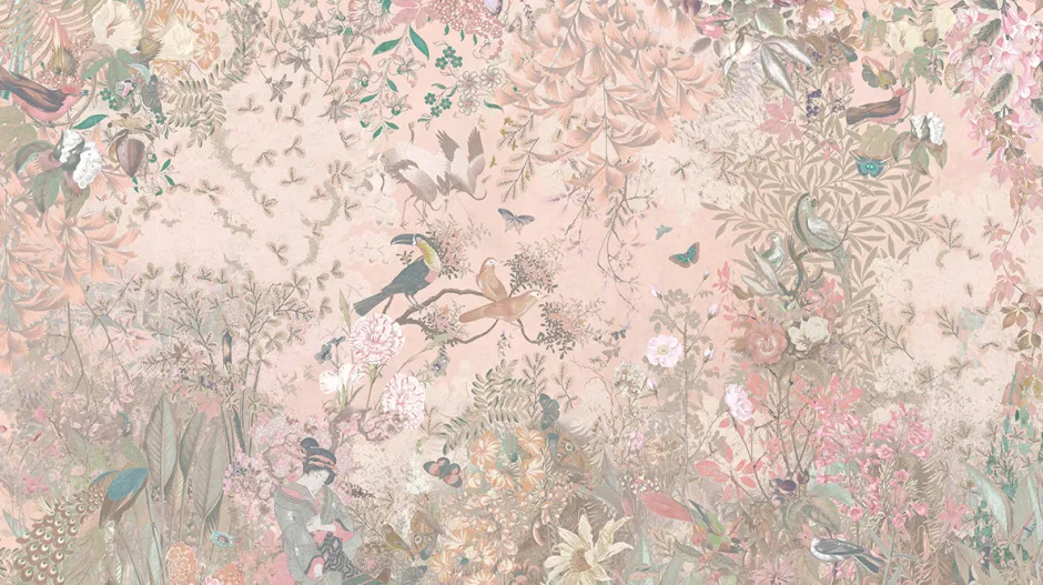 New Behang Botanical Blossom | Peach Bloemen|Behang