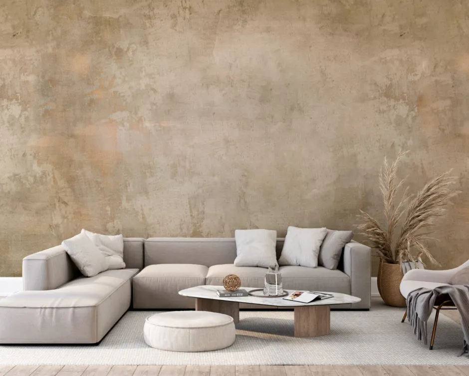 Sale Behang Bronze stuc Behang