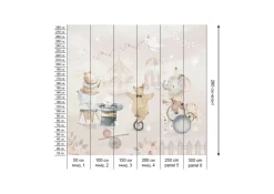 Discount Behang Circus | Pastel Dieren|Behang