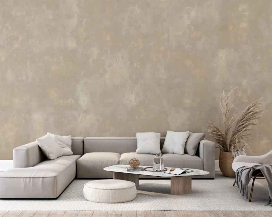 Hot Behang Concrete gold | Beige Behang