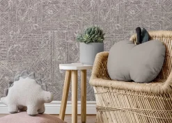 Sale Behang Ethnic nights | Taupe Behang