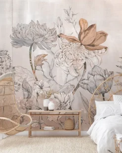 Online Behang Floral garden | Roze Bloemen|Behang