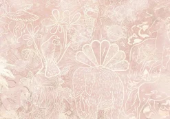 Outlet Behang Happy Days | Roze Bloemen|Behang