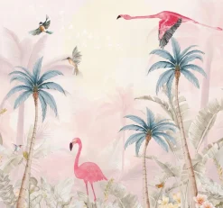 Sale Behang Pink Flamingo Dieren|Behang
