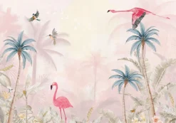 Sale Behang Pink Flamingo Dieren|Behang