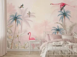 Sale Behang Pink Flamingo Dieren|Behang