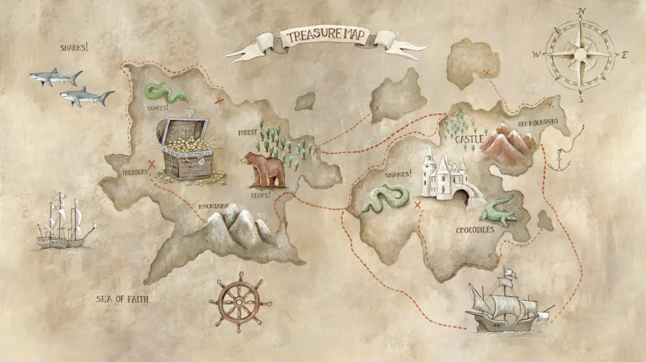 Online Behang Schatkaart Behang