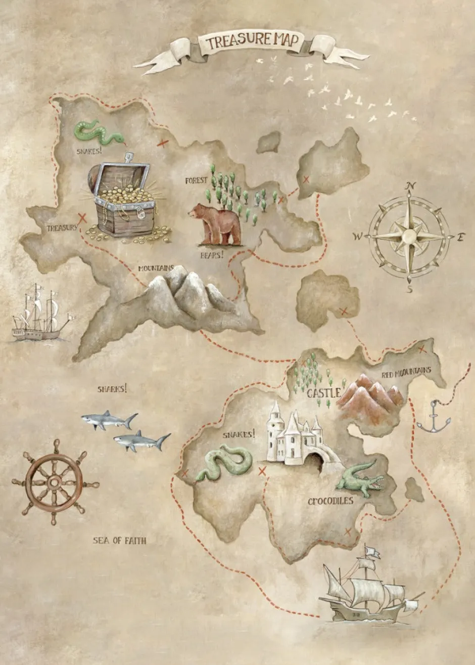 Online Behang Schatkaart Behang