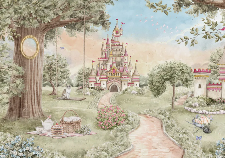 Behang Sprookjeskasteel Sprookjes|Behang