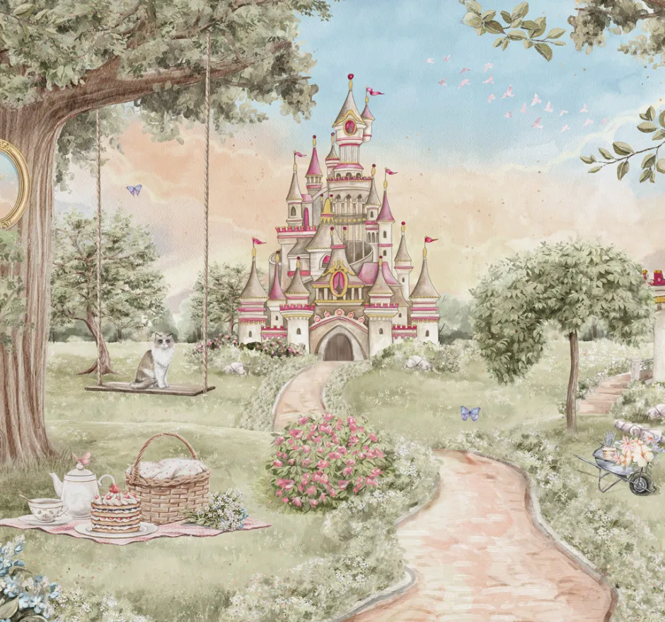 Behang Sprookjeskasteel Sprookjes|Behang