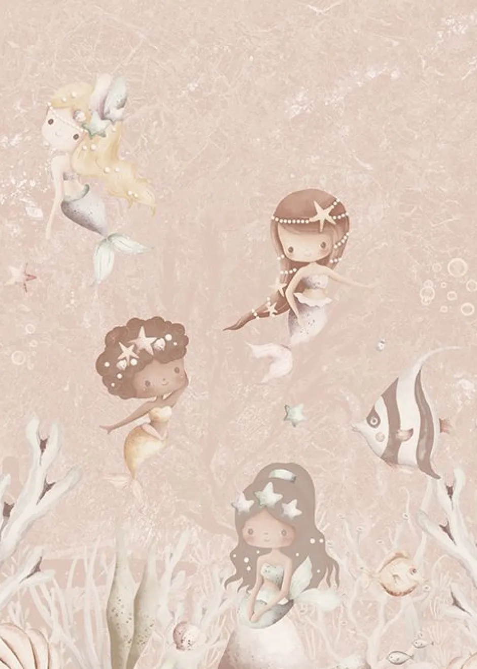 Best Behang Swimming Mermaids | Roze Onderzee|Sprookjes