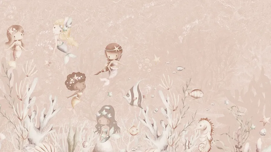 Best Behang Swimming Mermaids | Roze Onderzee|Sprookjes