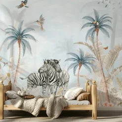 Discount Behang Tropical Zebra's Dieren|Behang