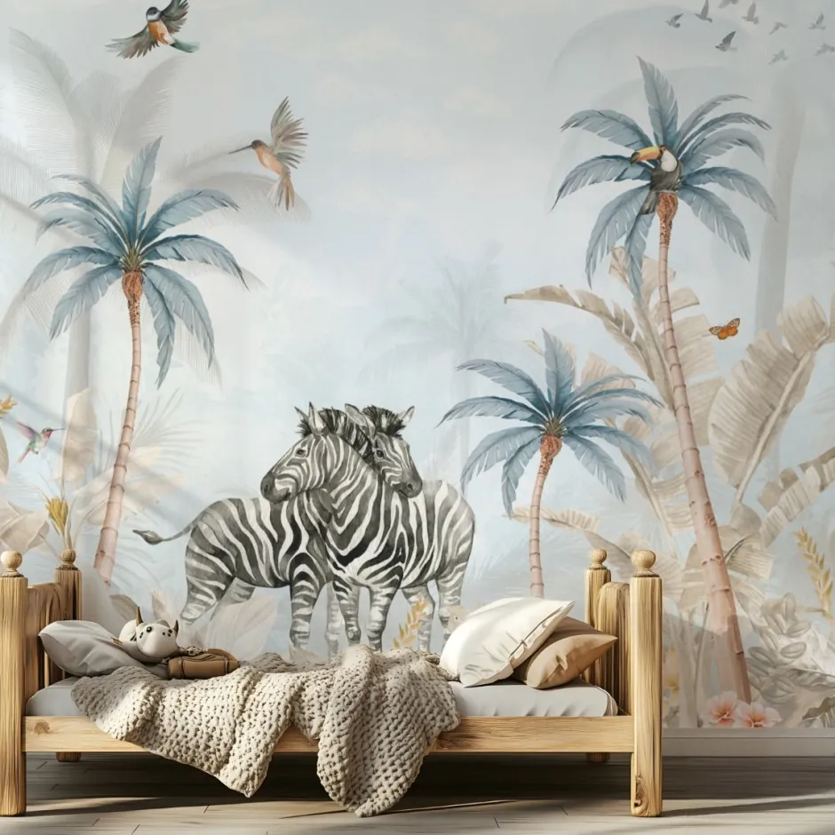 Discount Behang Tropical Zebra's Dieren|Behang
