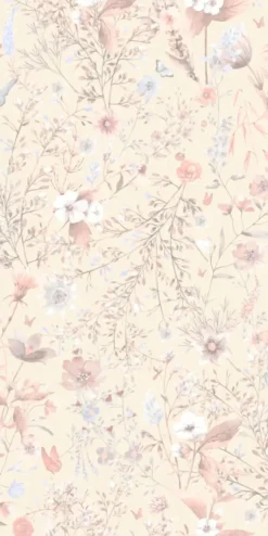 Hot Behang Vintage flowers | Roze Bloemen|Behang