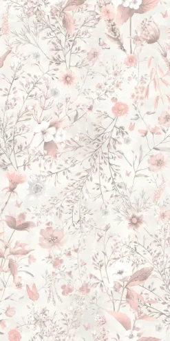 Online Behang Vintage flowers | Wit Bloemen|Behang