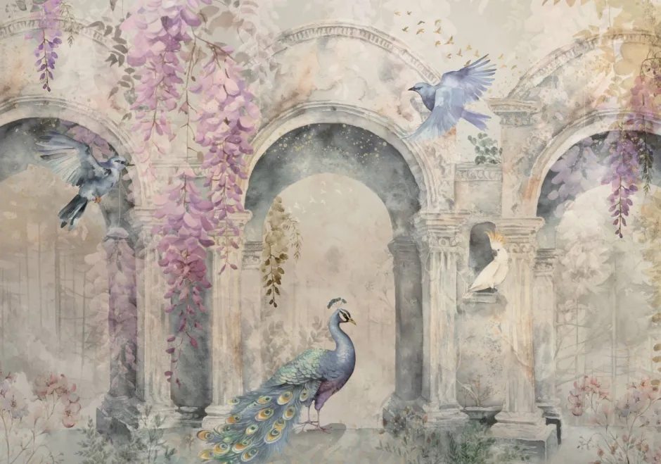 Hot Behang Vintage Garden Arch Dieren|Behang