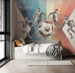 Online Behang voetbal | Mannen |  Blauw Sport|Behang