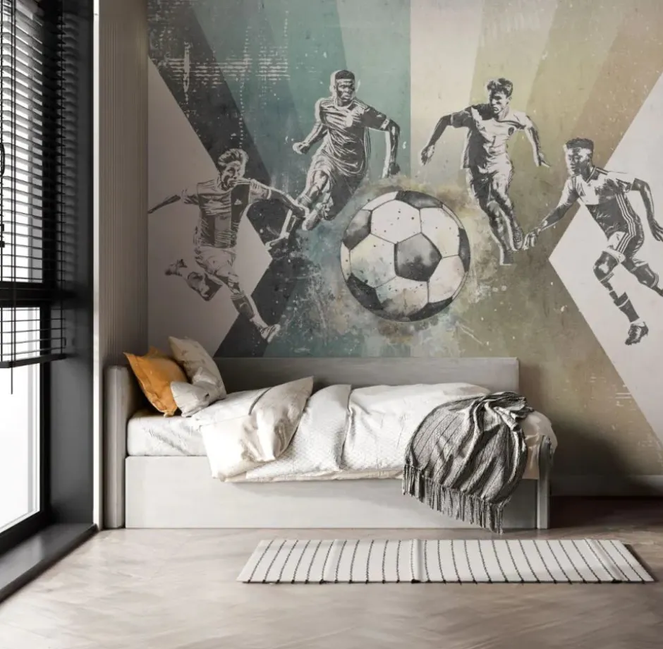 Discount Behang voetbal | Mannen | Groen Sport|Behang