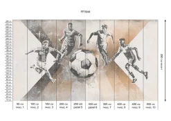 Outlet Behang voetbal | Mannen | Taupe Sport|Behang