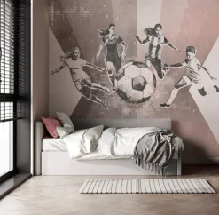 Behang voetbal | Vrouwen | Roze Sport|Behang