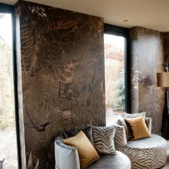 Sale Behang Wanderlust | Donkerbruin Behang