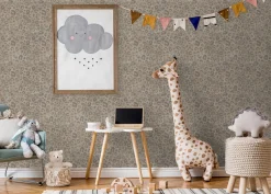 Behang Wild leopard | Taupe Behang