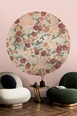 Outlet Behangcirkel English Garden | 鈱€ 145 cm | Roze Behangcirkels