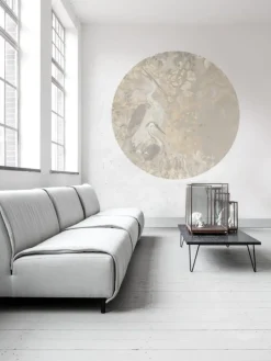 Discount Behangcirkel Marble sky | Beige Behangcirkels