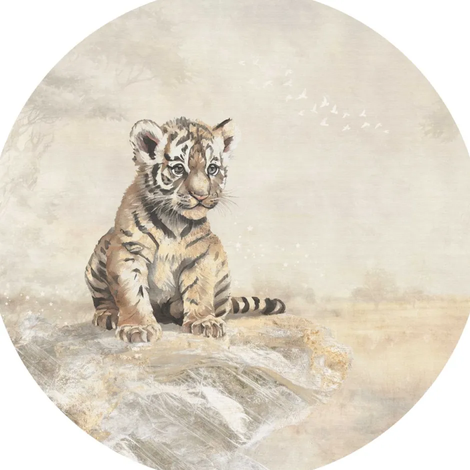 Discount Behangcirkel Tijger | Circle of Life Collection | 鈱€ 145 cm Behangcirkels