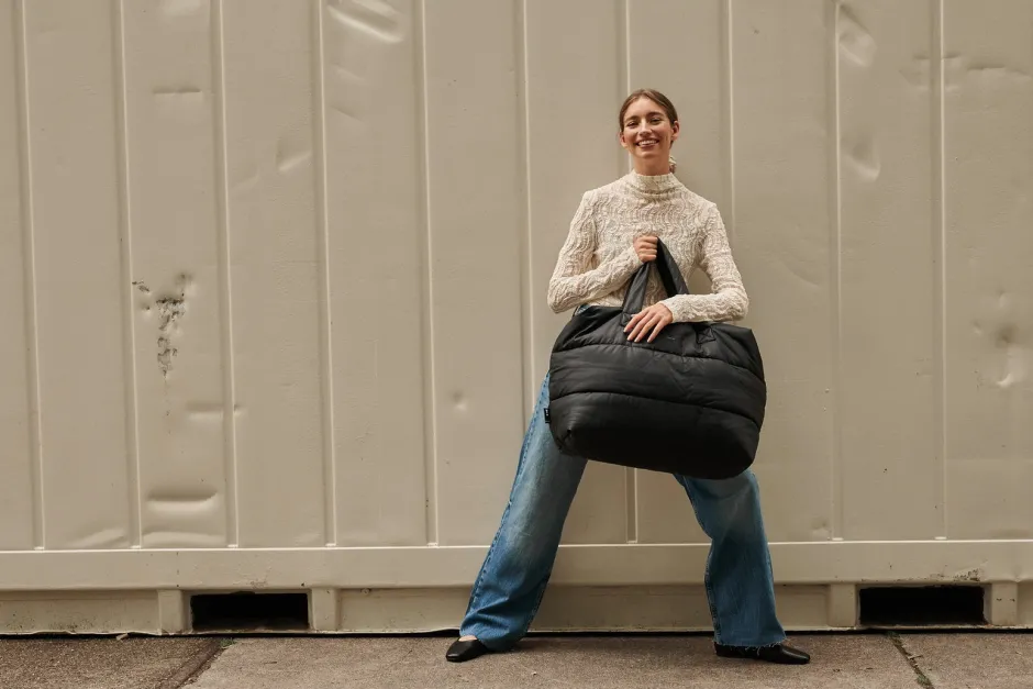 Outlet Big puffy weekend Bag Camill | Black | DAMES Tassen