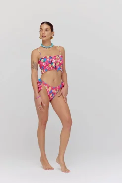 Clearance Bikinitop Rosa | Floral mix | Harper & Yve DAMES Zwemkleding|Zwemkleding