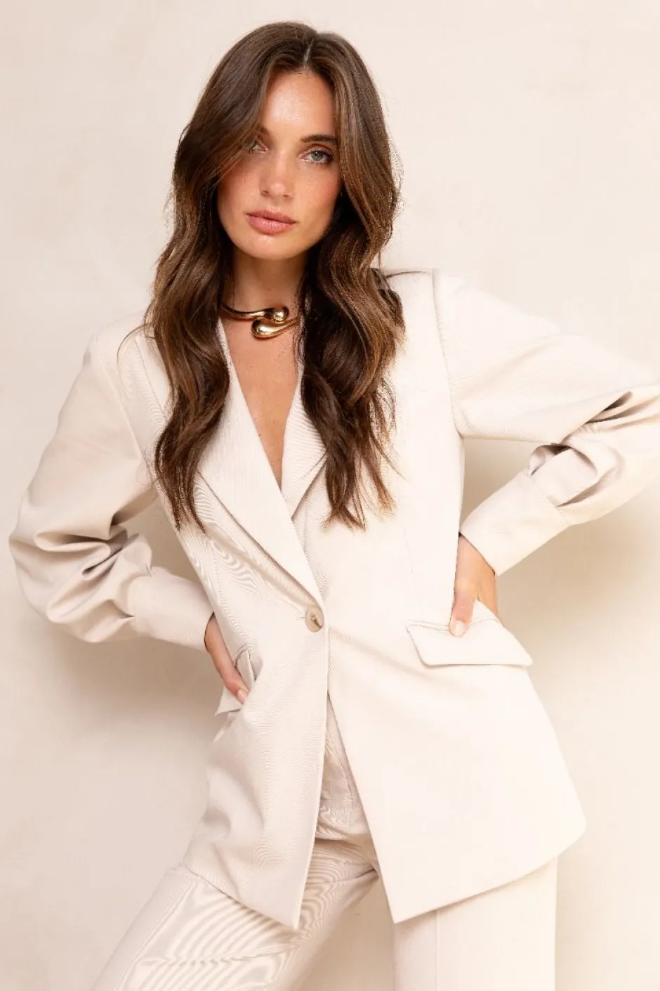 Clearance Blazer Lavina puff | Beige | DAMES Blazers & Gilets