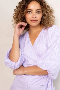 Clearance Blouse Bibienne | Lilac crocus | DAMES Co-ords|Blouses