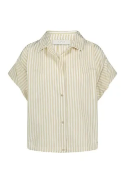 Hot Blouse Catalina stripes | Off-white/sand | DAMES Blouses