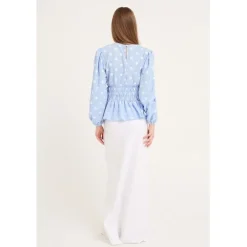 Sale Blouse Elinor | Blue/white | DAMES Blouses