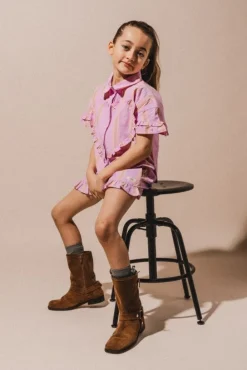 Outlet Blouse Santel | Pink mulberry multi | DAMES Co-ords|Co-ords