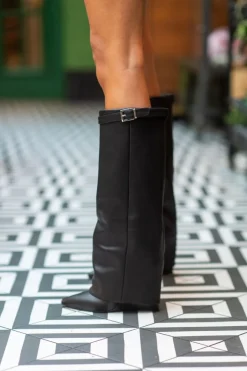 Discount Boots Corenne | Black leather | DAMES Laarzen & Boots