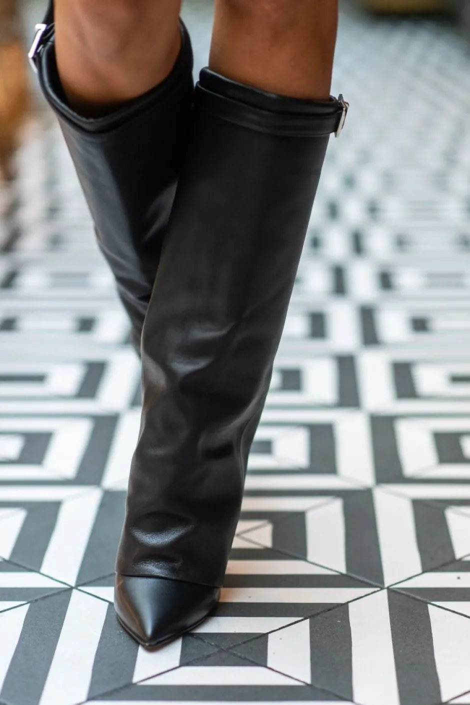 Discount Boots Corenne | Black leather | DAMES Laarzen & Boots