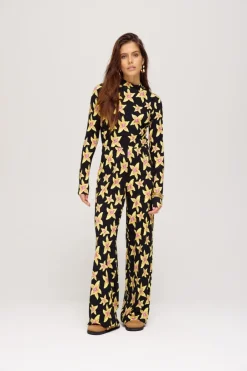 Online Broek Jane | Cheeky flower yellow | Harper & Yve DAMES Co-ords|Broeken